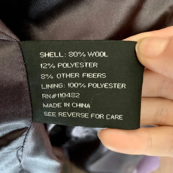 Rampage Dark Purple Winter Peacoat - Picture 4 of 5